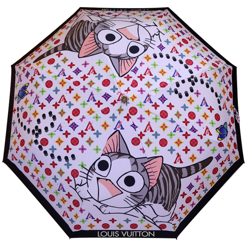 Зонт раскладной LOUIS VUITTON дизайн 008 Белый цвет