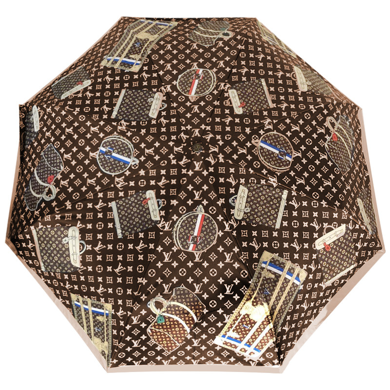Зонт раскладной LOUIS VUITTON дизайн 016 Коричневый цвет