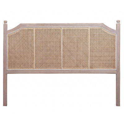 Изголовье кровати коричневое с обивкой из ротанга Olivia Headboard