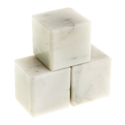 Камни для охлаждения виски из белого мрамора Natural Stone Cube