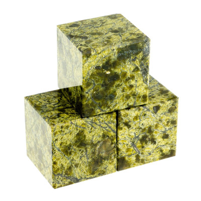 Камни для охлаждения виски из натурального камня змеевик Natural Stone Cube