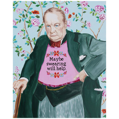 Картина "Winston Churchill Thinks Swearing Will Make It Better"