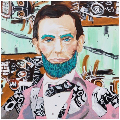 Картина Abe with Basquiat Jacket and Background