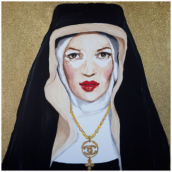 Картина Kate Moss with Byzantine Chanel Necklace