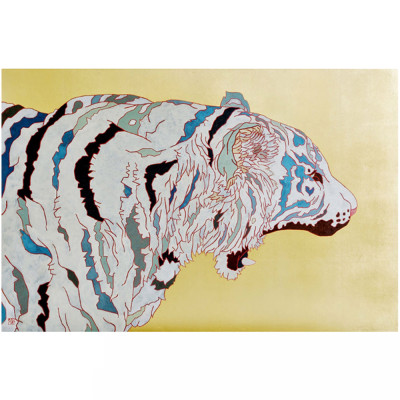Картина белый Тигр White Predatory Tiger