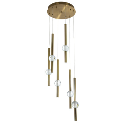 Каскадная люстра Celestin Spheres Brass Chandelier