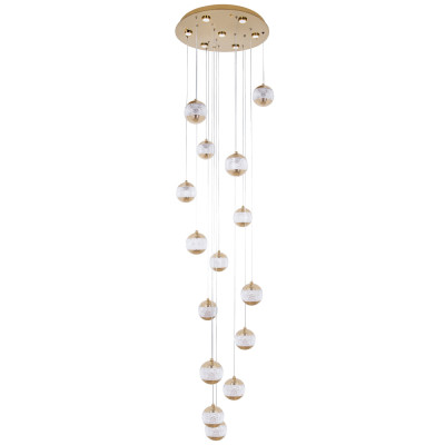 Каскадная люстра с сферическими плафонами из акрила Veva Lamps Chandelier