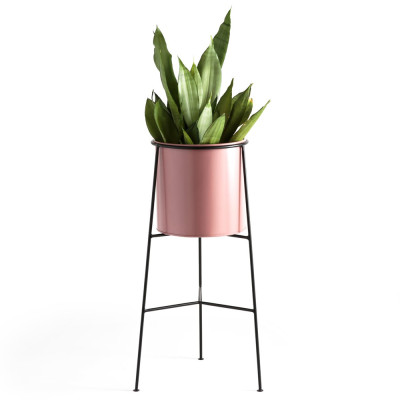 Кашпо из металла Elevated Planters розовое