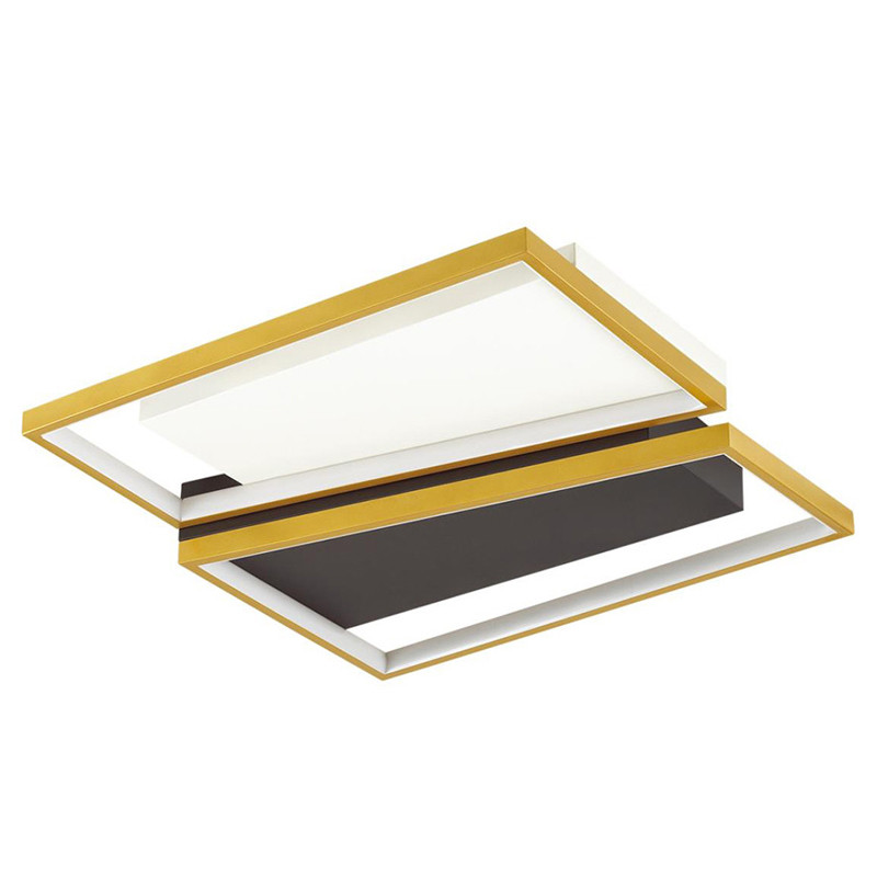 Квадратный потолочный светильник Primitive Forms Матовое золото