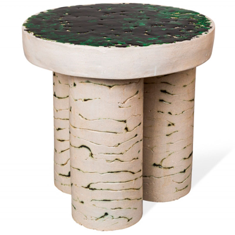 Керамический столик "Бирч"со стеклом limited