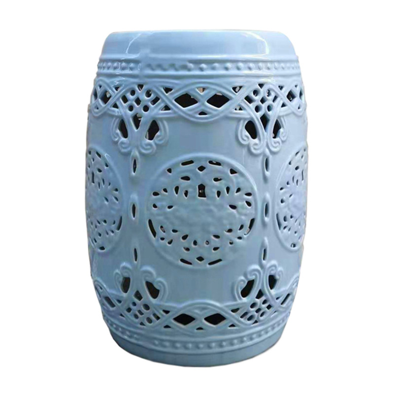 Керамический табурет Blue Ceramic Patterned Chair