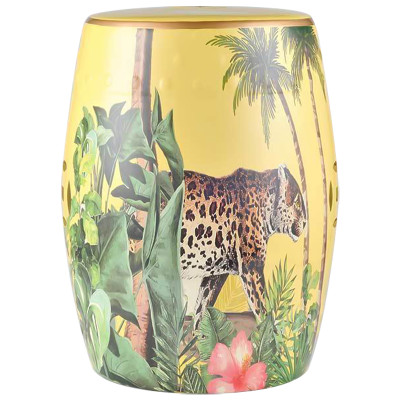 Керамический табурет Leopard Tropical Animal Ceramic Stool Yellow
