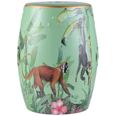 Керамический табурет Monkey Tropical Animal Ceramic Stool Green