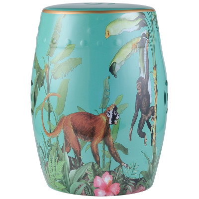 Керамический табурет Monkey Tropical Animal Ceramic Stool Turquoise