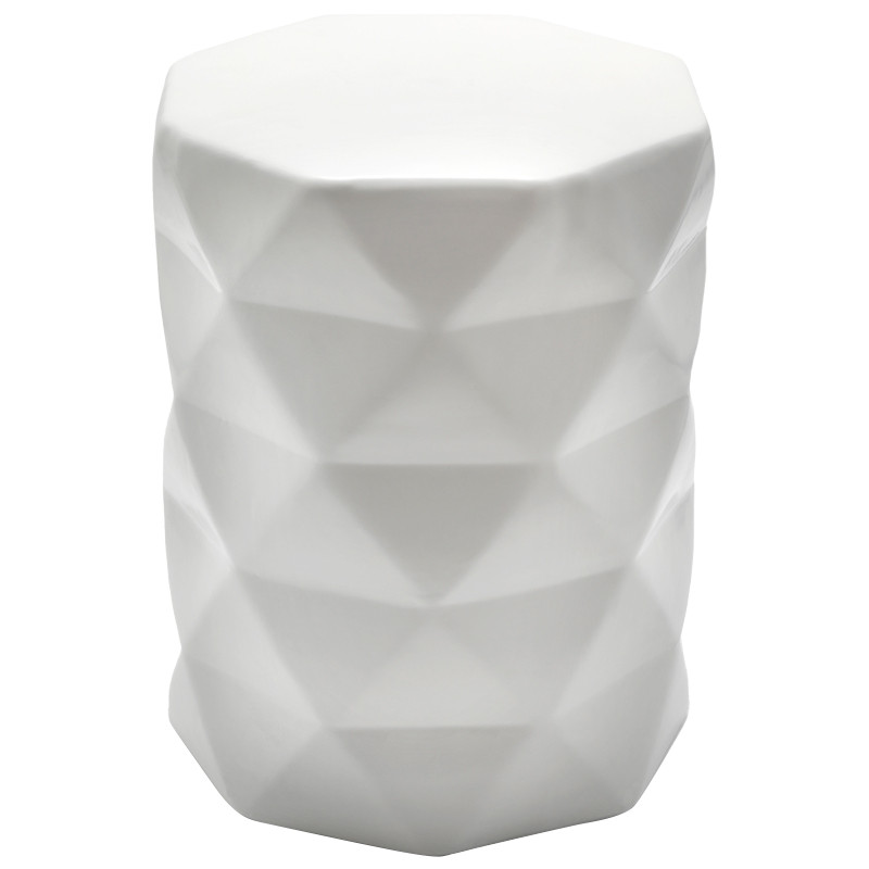 Керамический табурет Octagon Geometric - White