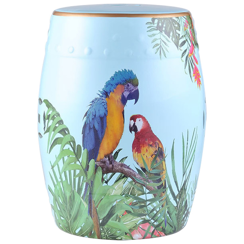 Керамический табурет Parrots Tropical Animal Ceramic Stool Blue
