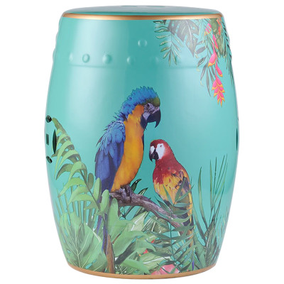 Керамический табурет Parrots Tropical Animal Ceramic Stool Turquoise