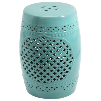 Керамический табурет Quatrefoil Garden Stool - Turquoise