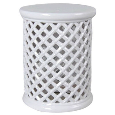 Керамический табурет Romb Garden Stool - White
