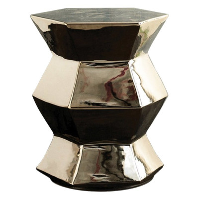Керамический табурет Silvered Stool - Hexagon
