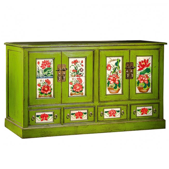 Китайский комод Rustic Cupboard Зеленый