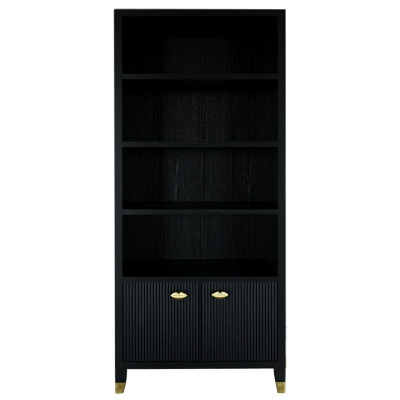 Книжный Стеллаж Elsa Dreams Black с задней стенкой