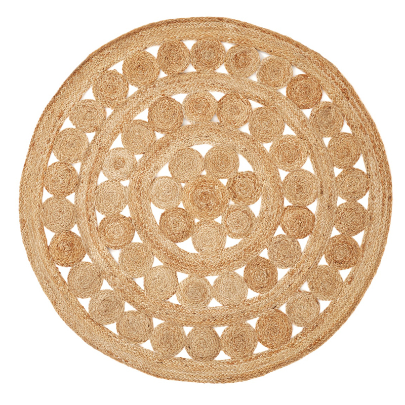 Ковер Wicker Circles Carpet 100% джут