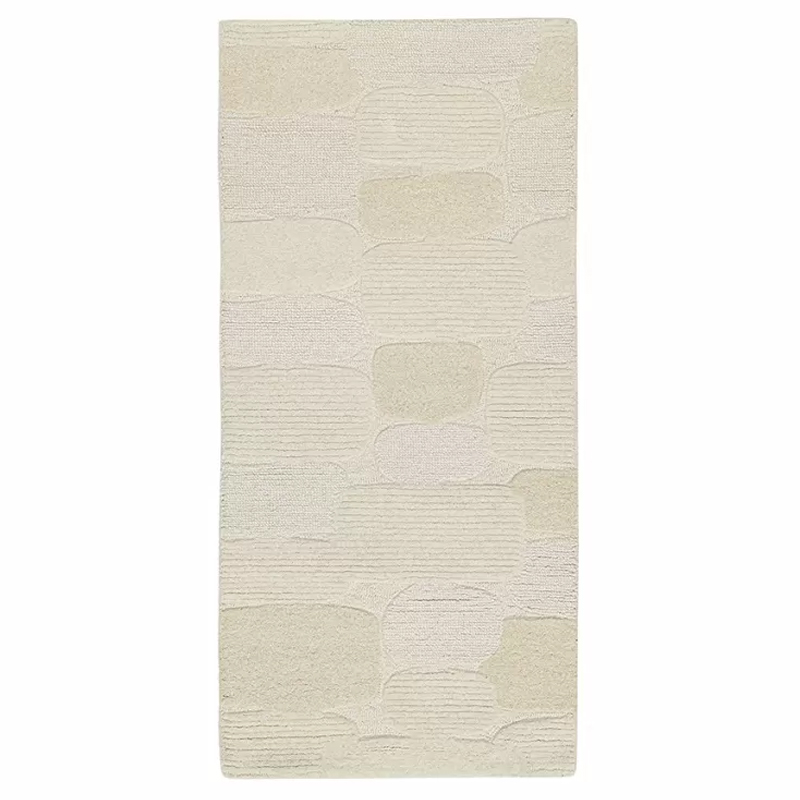 Ковер бежевого цвета из шерсти с узором Opulent Symmetry Stonescape