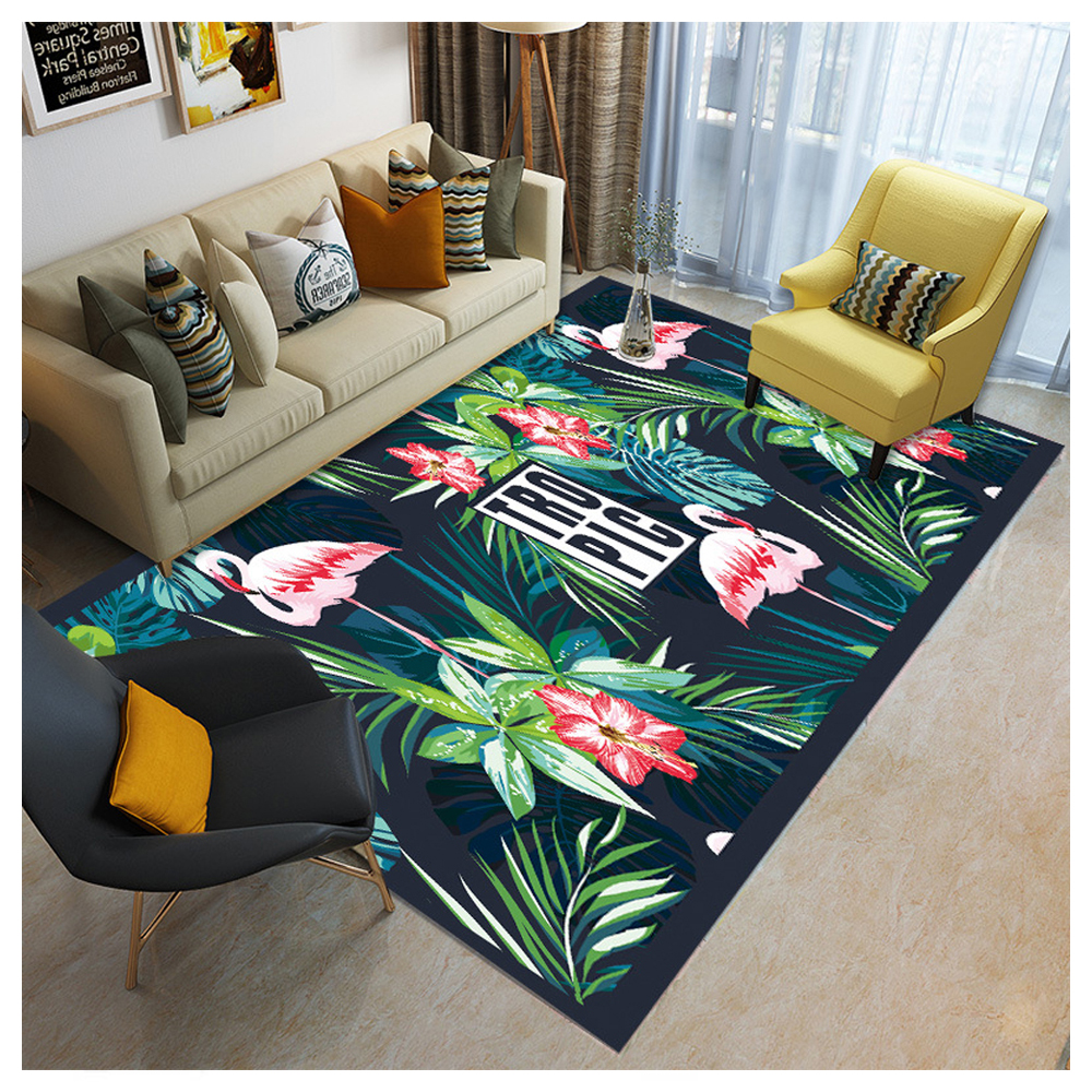 Ковёр с принтом Розовый Фламинго Carpet Pink Night Flamingo