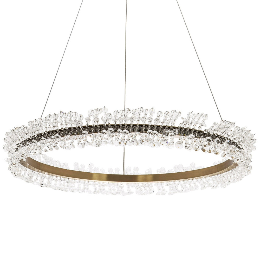 Кольцевая люстра с хрустальным декором Rowan Crystal Ring Horizontal Chandelier