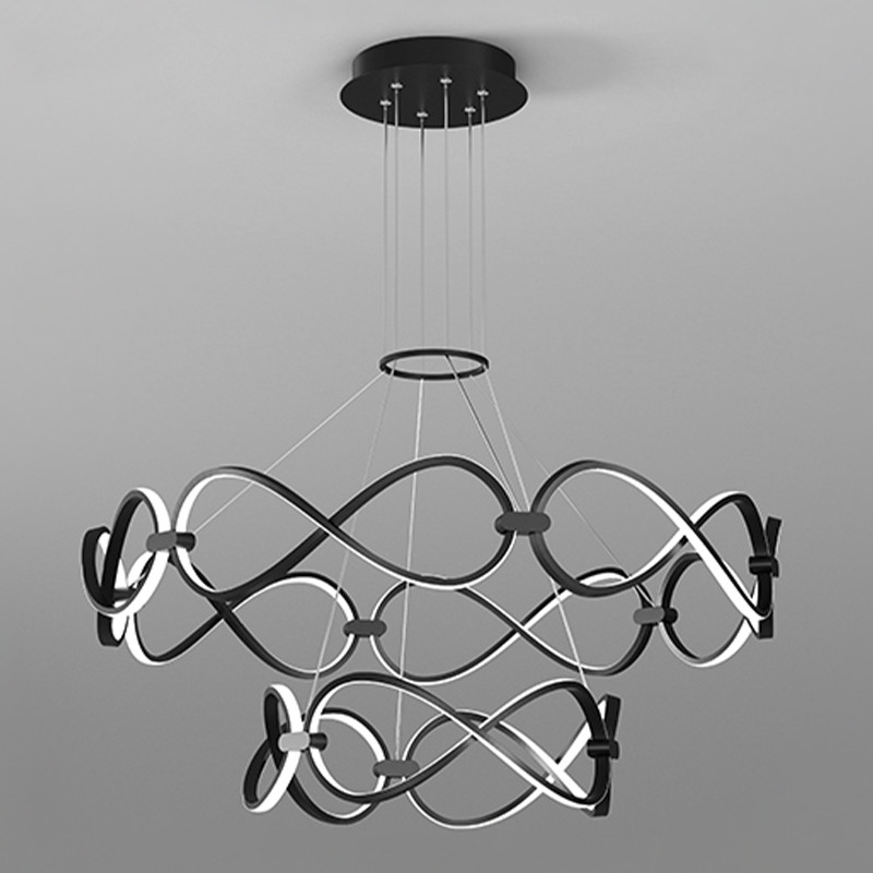 Кольцеобразная Люстра FORLI BW Черный цвет