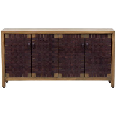 Комод Braided Leather Wood Chest of Drawers L