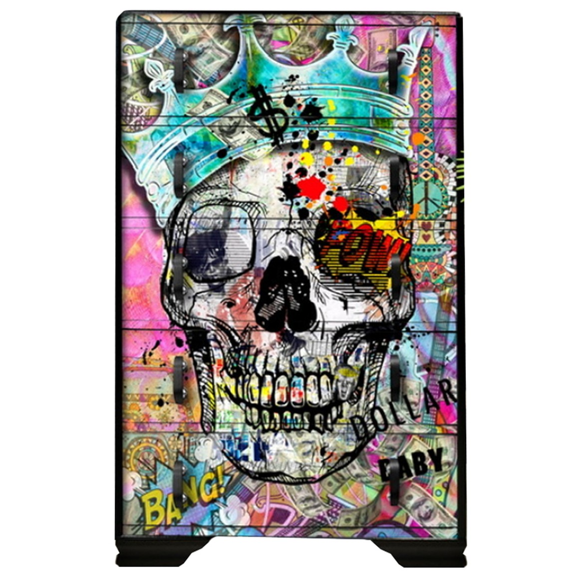 Комод Skull in graffiti style