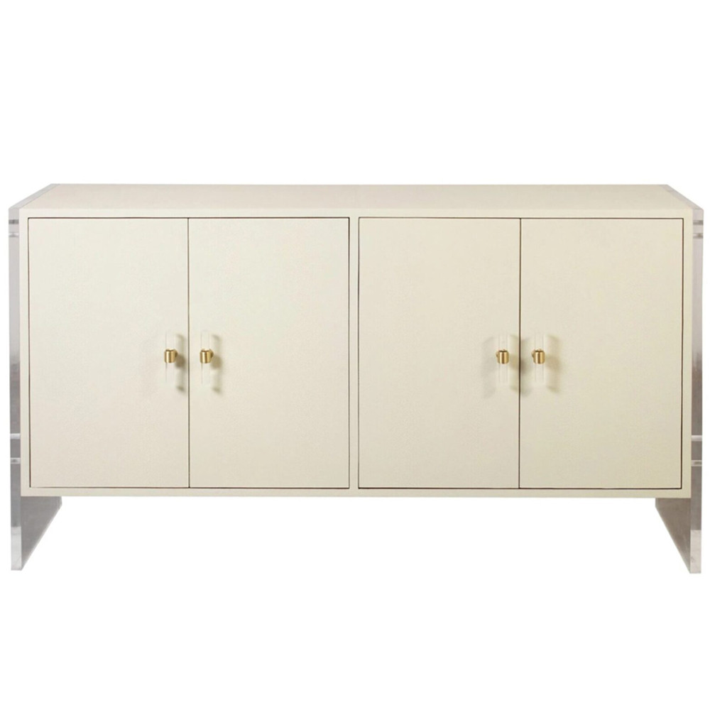 Комод бежевый на прозрачных боковых ножках Stingray Beige Dresser