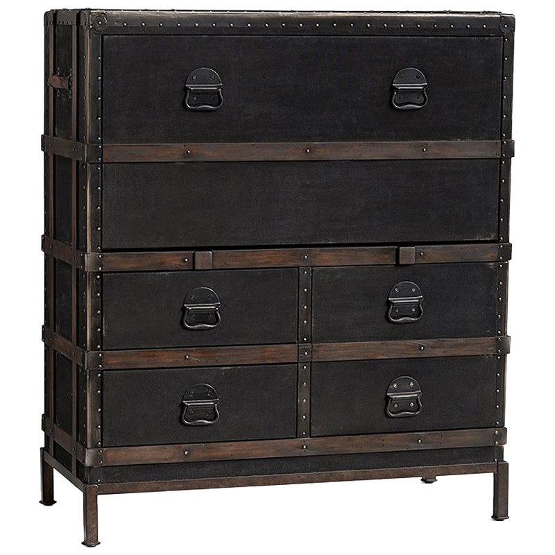 Комод в винтажном стиле Derik Vintage Chest of Drawers Черный