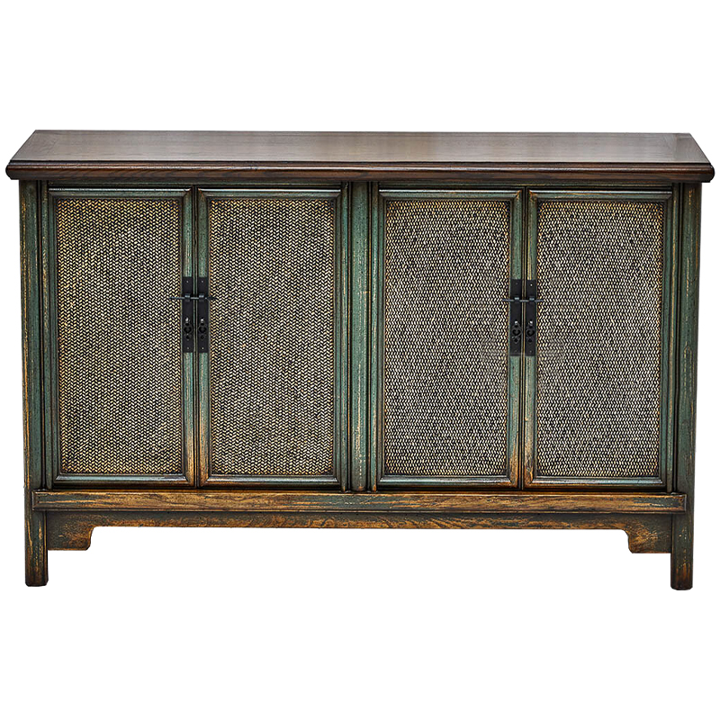 Комод в винтажном стиле дерево и ротанг Brindja chest of drawers