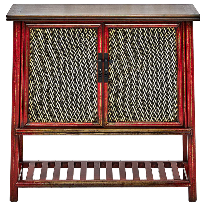 Комод в винтажном стиле дерево и ротанг Johan chest of drawers