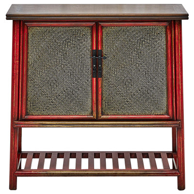 Комод в винтажном стиле дерево и ротанг Johan chest of drawers