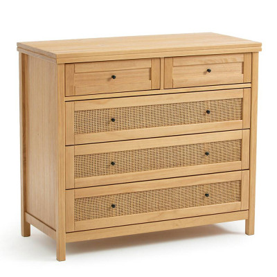 Комод в скандинавском стиле Niels Wicker 5 drawers ящики с плетеными вставками