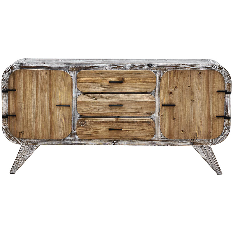 Комод в стиле Лофт Kelowm chest of drawers с 3-мя ящиками и 2-мя дверцами