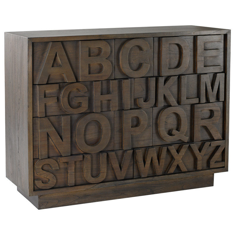 Комод в стиле лофт с английским алфавитом English Alphabet Chest of Drawers