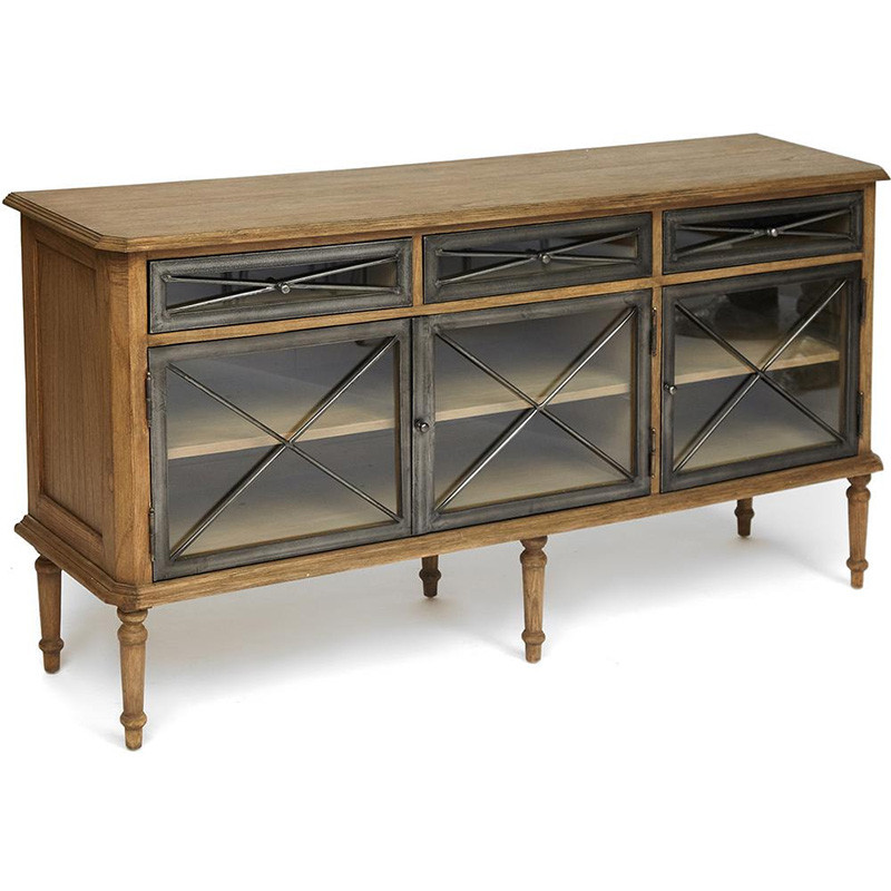 Комод в стиле Прованс со стеклянными дверцами Provence Jacob Chest of Drawers big