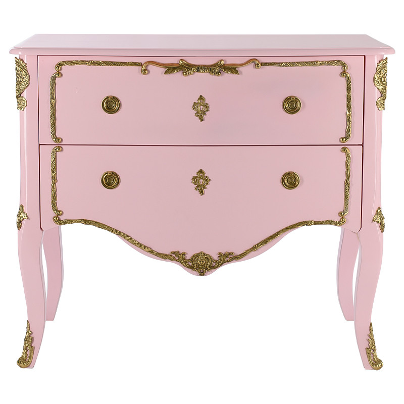 Комод в стиле рококо L.XV CHEST OF DRAWERS Rosamel Розовый