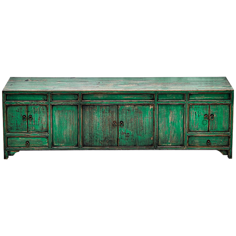 Комод длинный в винтажном стиле Holden Loft Chest of Drawers Green