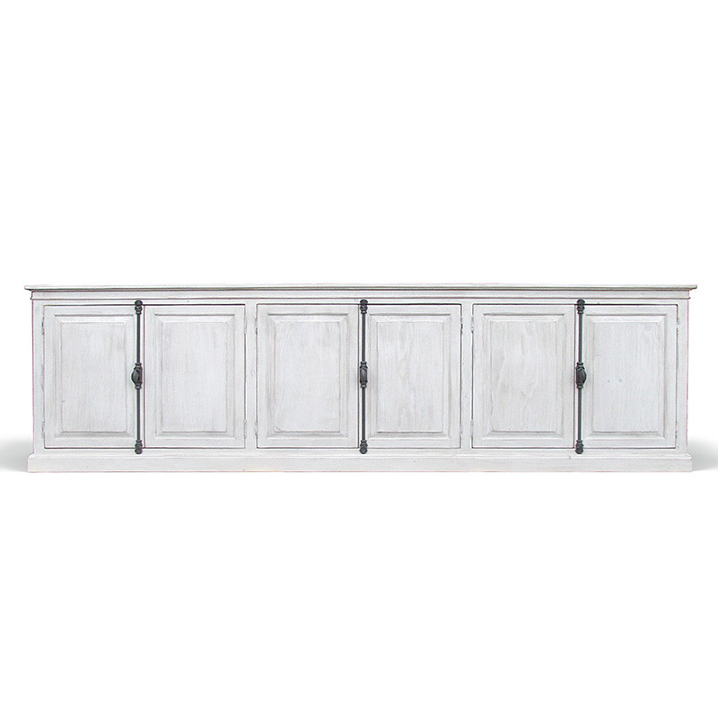 Комод длинный в стиле прованс Haldor Provence HARMONIE Glacier White Белый