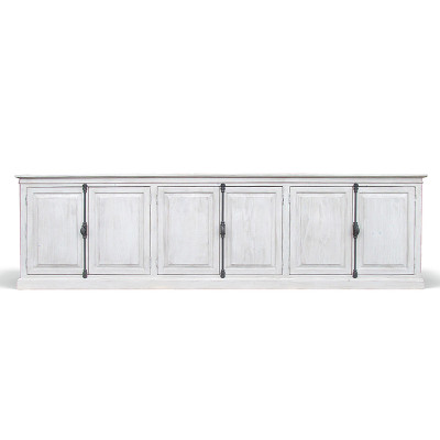 Комод длинный в стиле прованс Haldor Provence HARMONIE Glacier White Белый