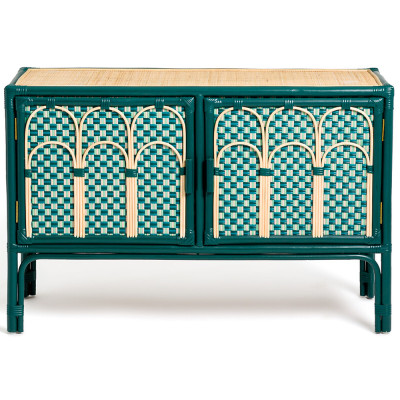 Комод для посуды из ротанга Felice Rattan Green