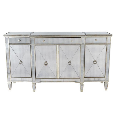 Комод зеркальный Celso Mirrored Chest of drawers 3 ящика и 4 дверцы