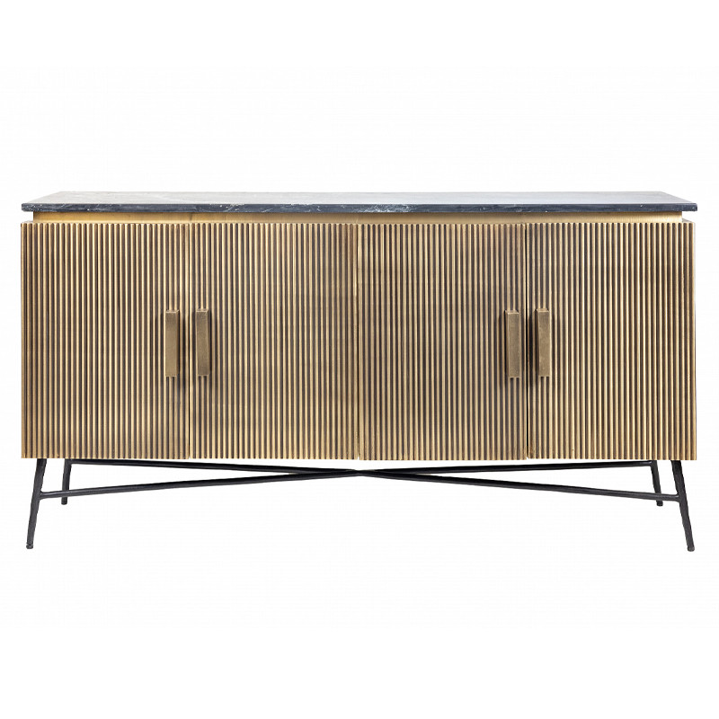 Комод из массива со столешницей из мрамора Nocturne