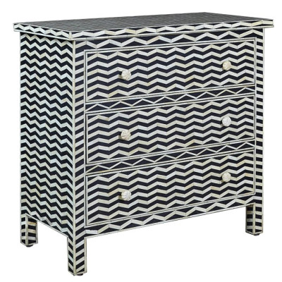 Комод инкрустация костью Inlaid Bone Chevron